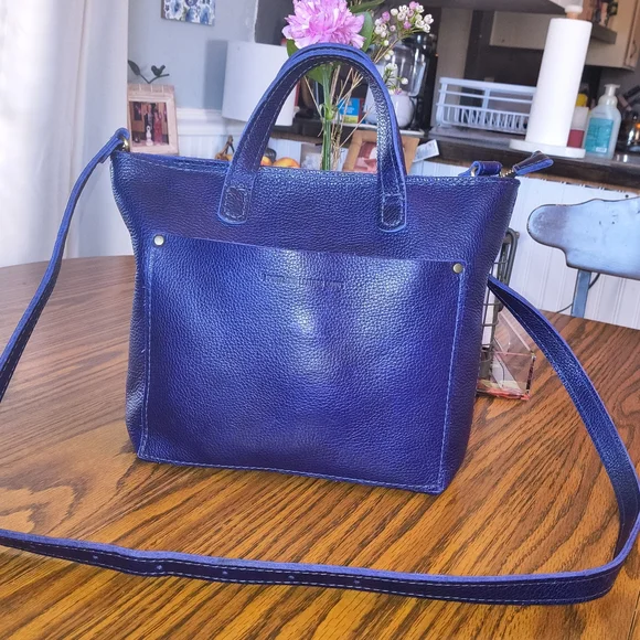 Portland Leather Royal Blue Tote Bag - Picture 1 of 1